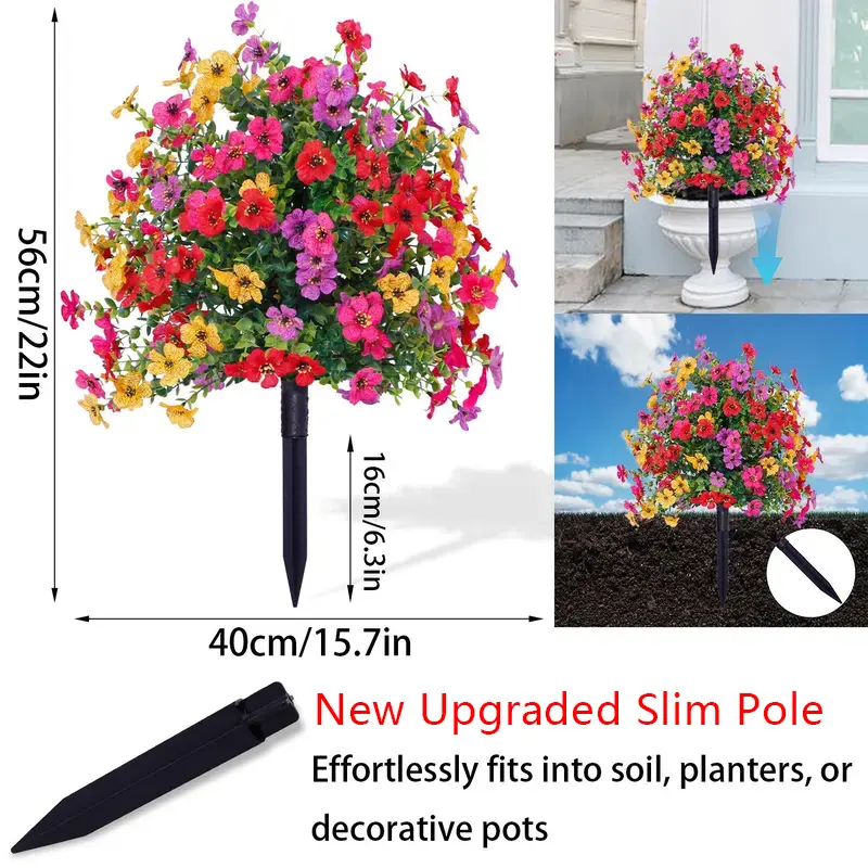 🌸LIMITED TIME SALE 50% OFF🌸Artificial Eucalyptus and Violet Ground-Insert Floral Decoration - Image 10