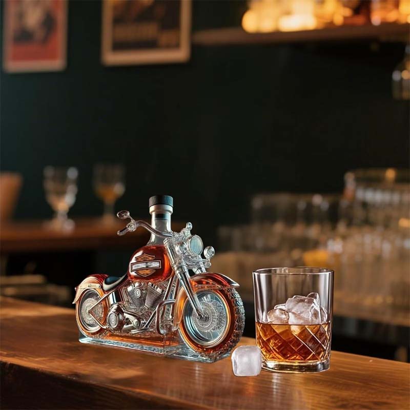 Creative Motorcycle Glass Wine Bottle - Image 5